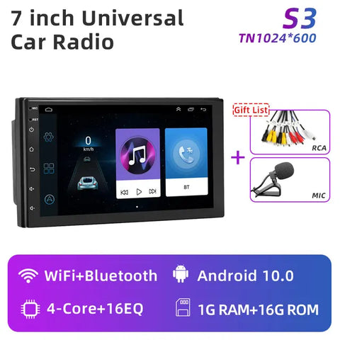 Android 11 2 Din Car Radio Multimedia Video Player Universal 7" Auto Carplay Stereo GPS For Volkswagen Nissan Hyundai Toyota Kia